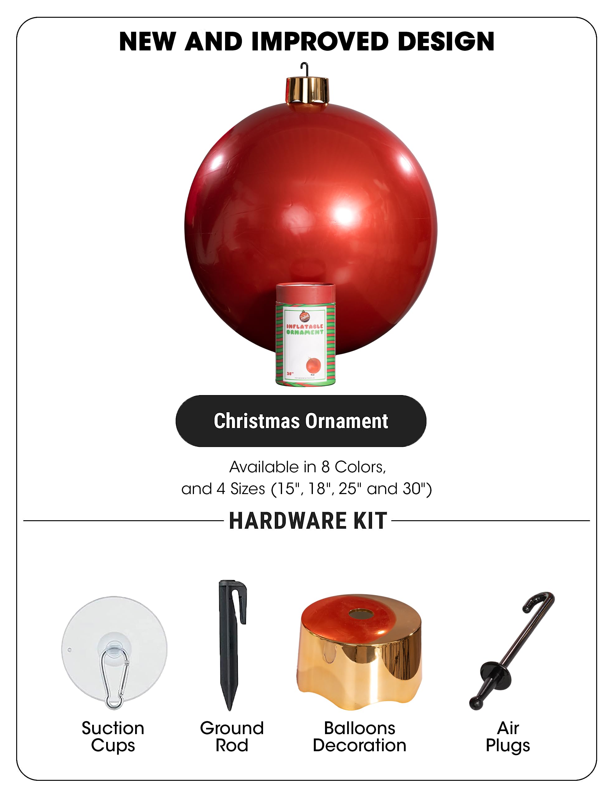 Costume Agent ornament ball hanging on porch demonstrating easy hook attachment and curb appeal