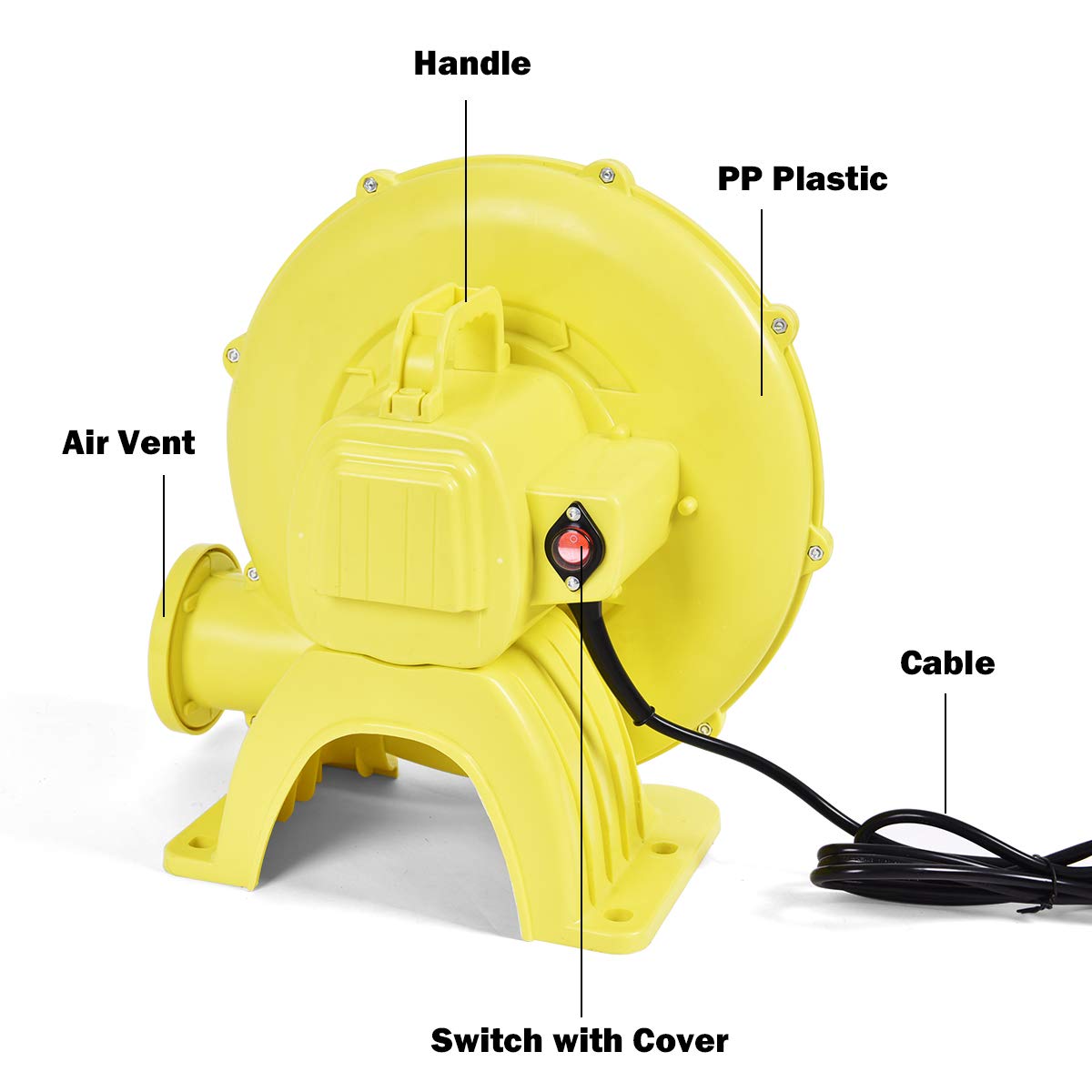 COSTWAY blower used outdoors clearing leaves for quick yard cleanup