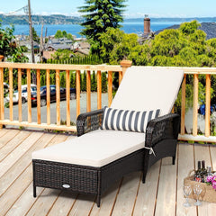 COSTWAY cushion detail with zippered waterproof cover for easy cleaning benefit