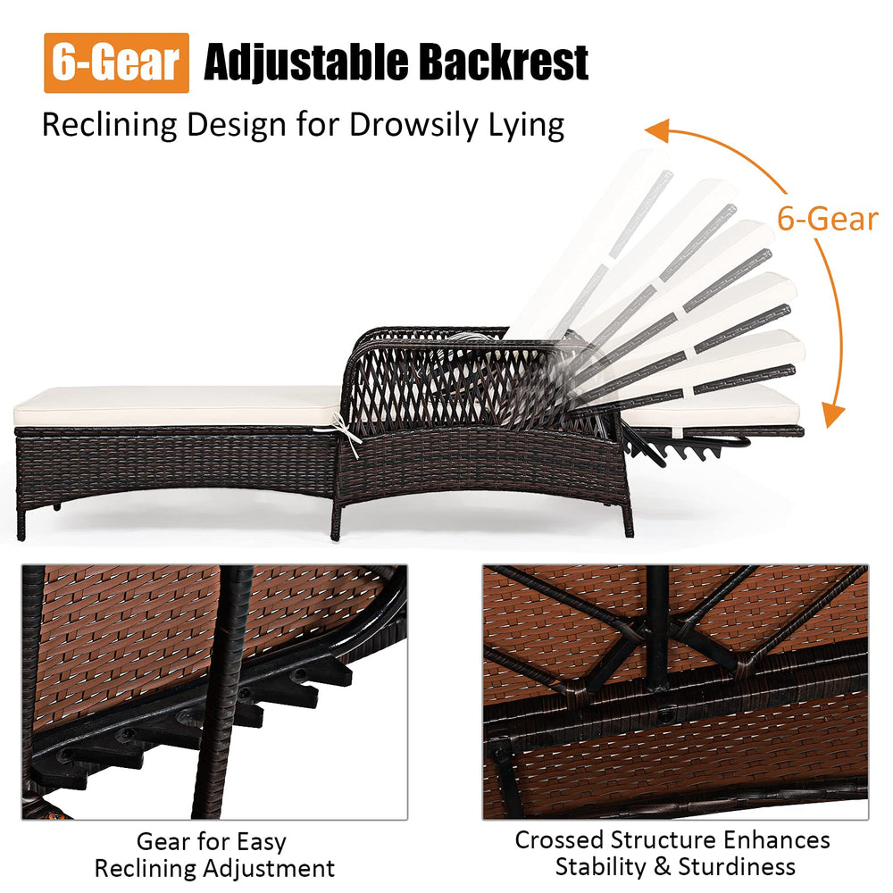 COSTWAY chaise in poolside setting showing stylish outdoor relaxation benefit