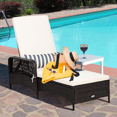COSTWAY chaise demonstrating multiple recline angles for versatile comfort benefit