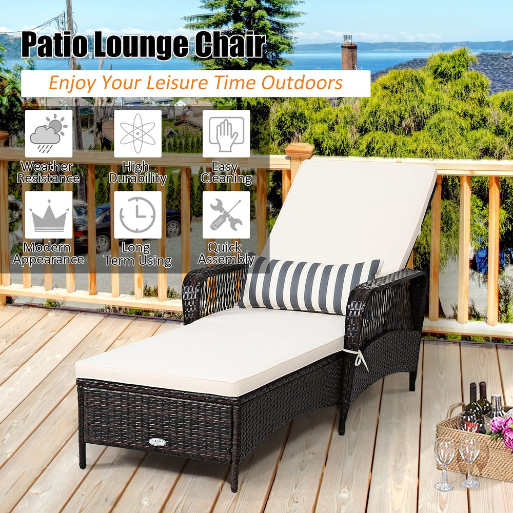COSTWAY lounge next to person to show scale and comfortable seating benefit