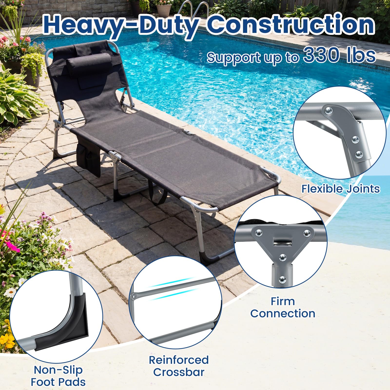 COSTWAY folded chair compact for easy transport and storage