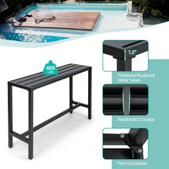 COSTWAY table set in balcony dining setup illustrating small-space entertaining benefit