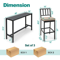 COSTWAY stool detail showing cushion and ergonomic backrest for comfortable seating