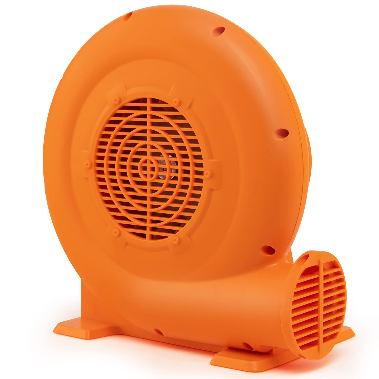 Costzon blower front view showing compact orange housing and vent, easy transport