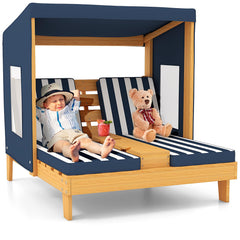 Costzon front view double kids lounge showing seating and canopy benefit comfort