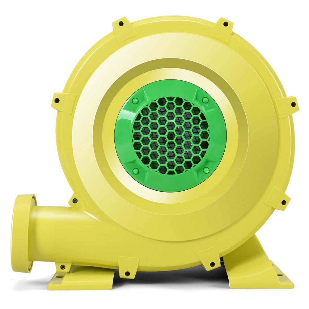 Costzon blower next to a ruler showing compact size and space-saving design