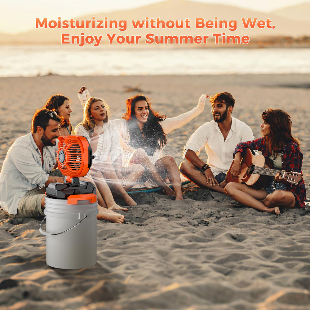 CosyHack fan tilted and rotating to demonstrate multi-angle cooling benefit