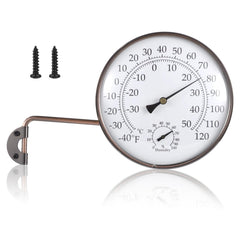 COSYOO thermometer front view showing readable dial and vintage brass benefit: clear readings