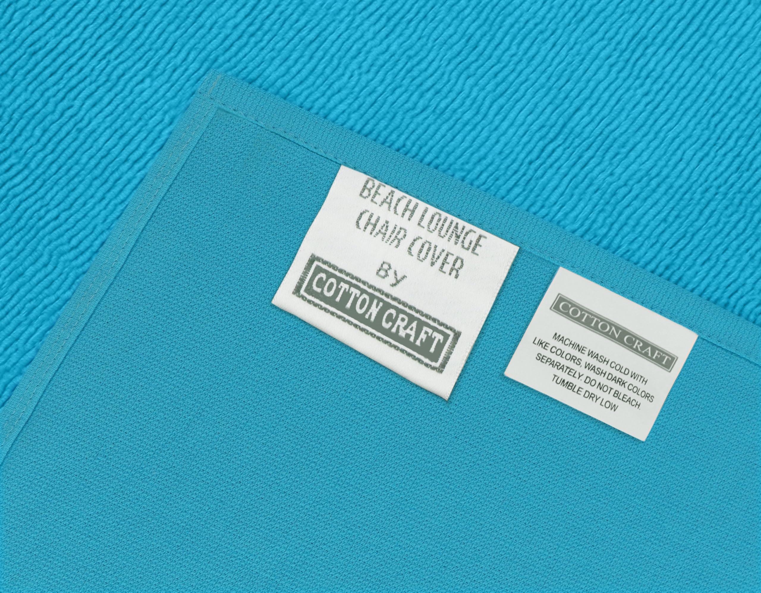 COTTON CRAFT care label and fabric tag showing easy-wash convenience