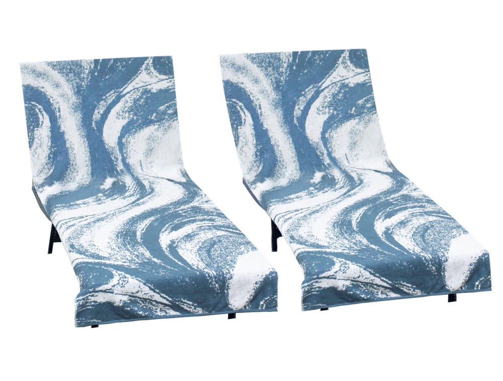 COTTON CRAFT front view of two covers showing waves design and coordinated color benefits comfort