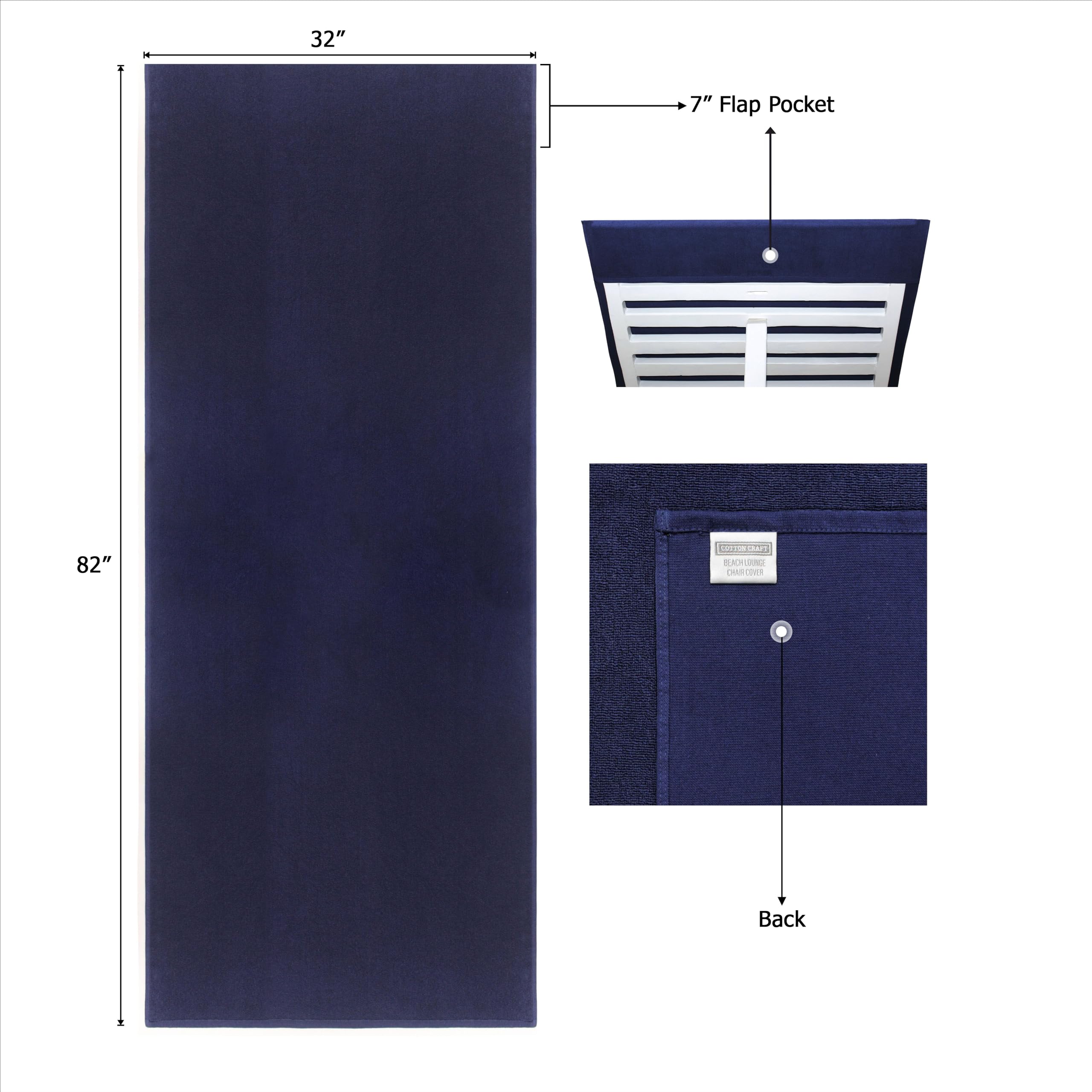 COTTON CRAFT two lounge covers in use at a poolside providing neat protection