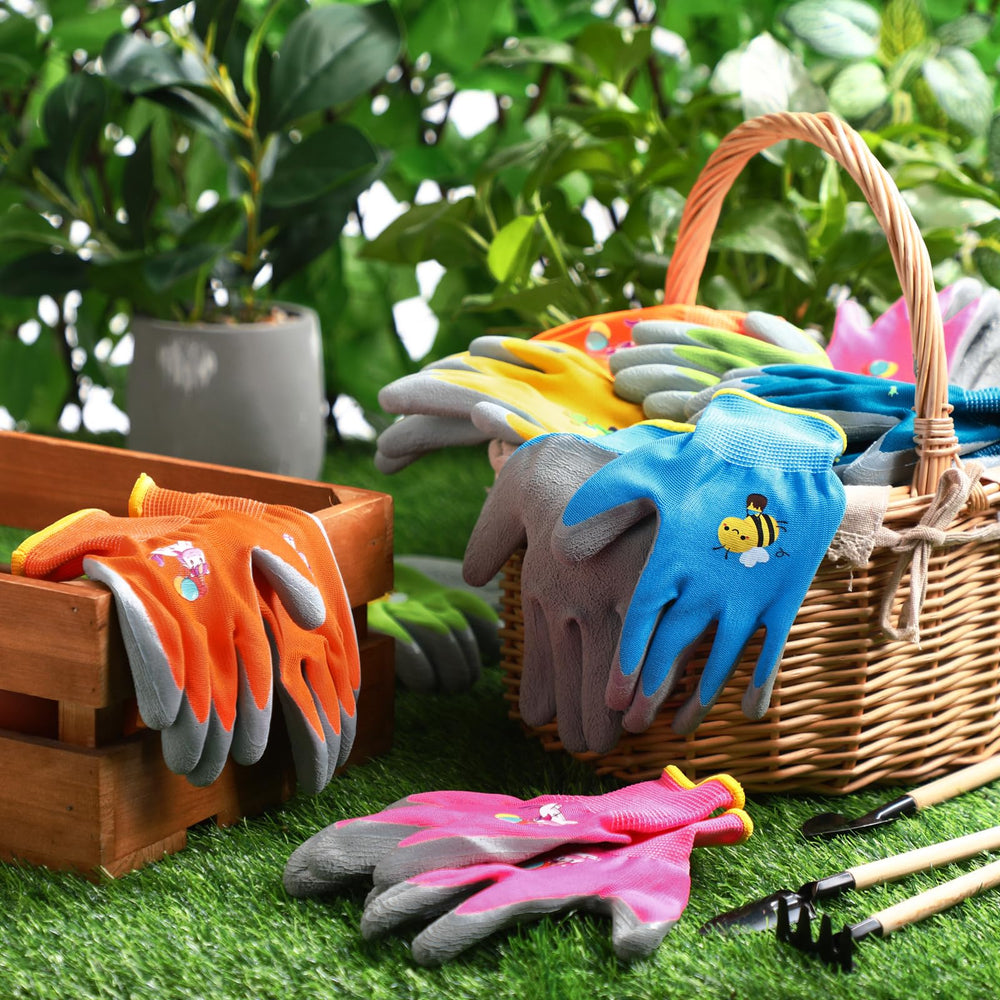 Assortment of Cotwinter colors and prints encouraging fun gardening participation