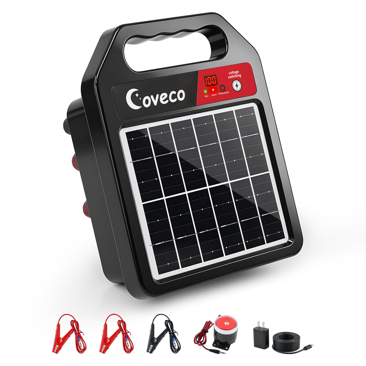 COVECO front panel view showing controls and rugged enclosure for reliable perimeter protection