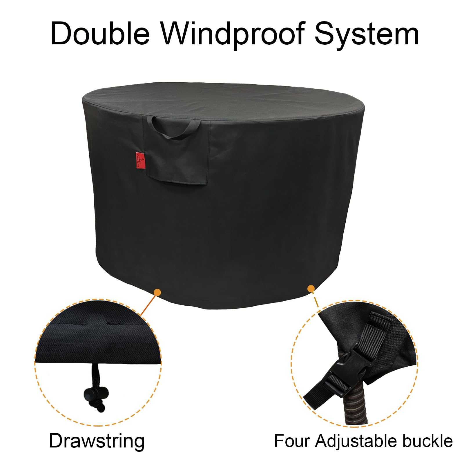 Cover Geny close-up of 600D polyester with PVC undercoating for durable protection