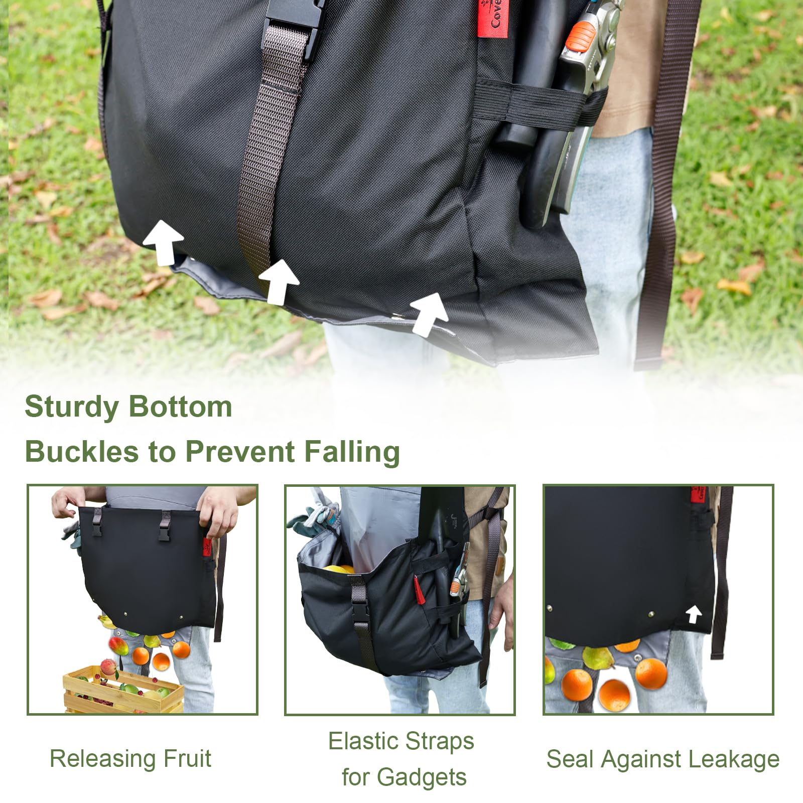 Cover Geny rear view of cross-back straps distributing weight for reduced shoulder fatigue