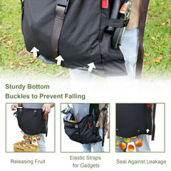 Cover Geny rear view of cross-back straps distributing weight for reduced shoulder fatigue