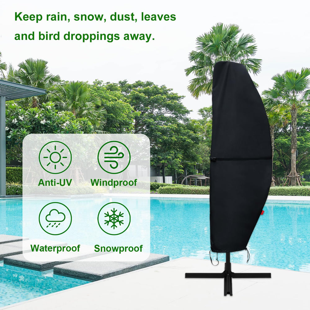 Cover Geny folded in included storage bag, compact for neat off-season storage and transport