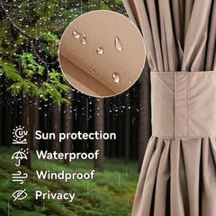 Covered Outdoor hook-and-loop fastener closeup showing easy installation and snug fit