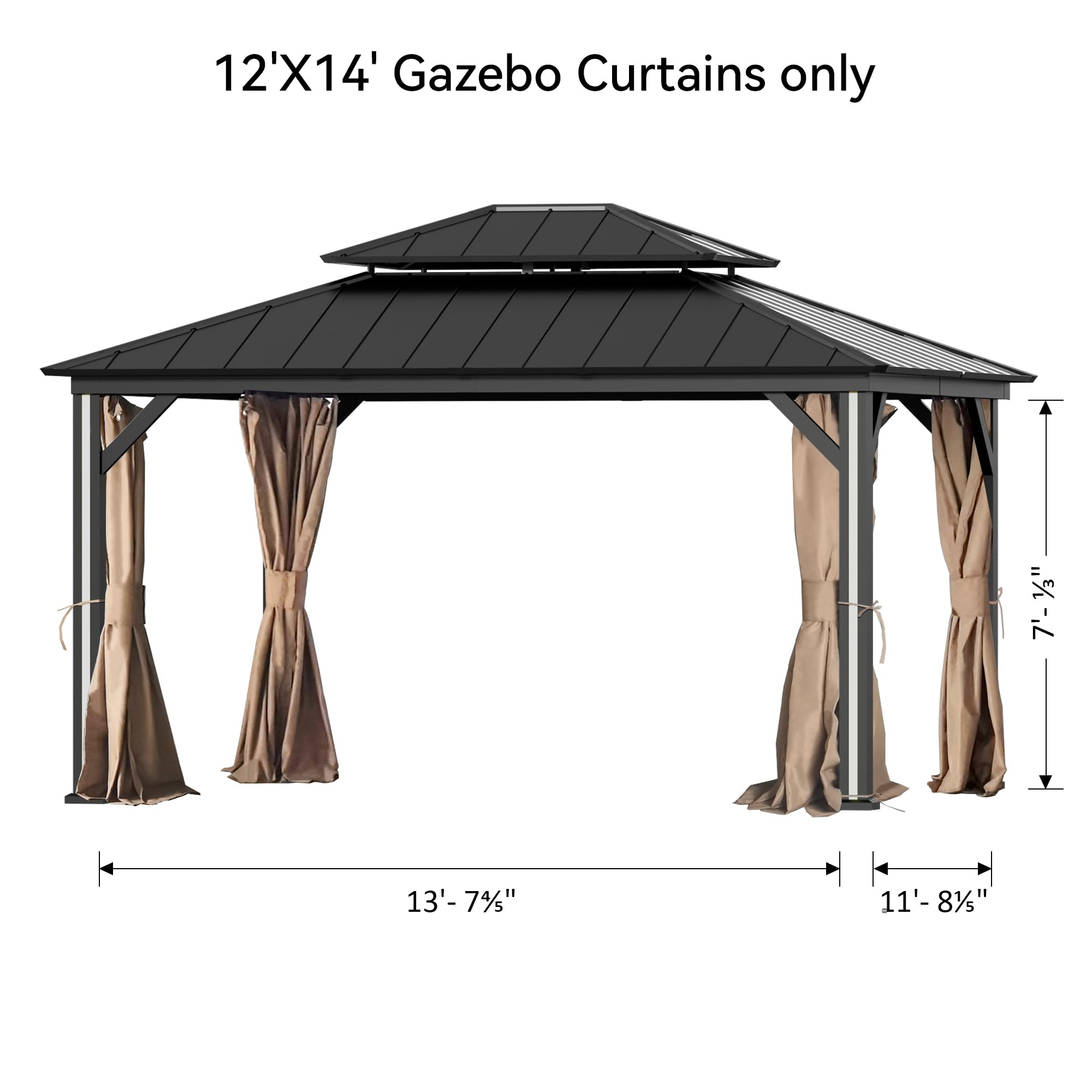 Covered Outdoor lifestyle backyard setting with curtains installed showing cozy shaded entertaining area