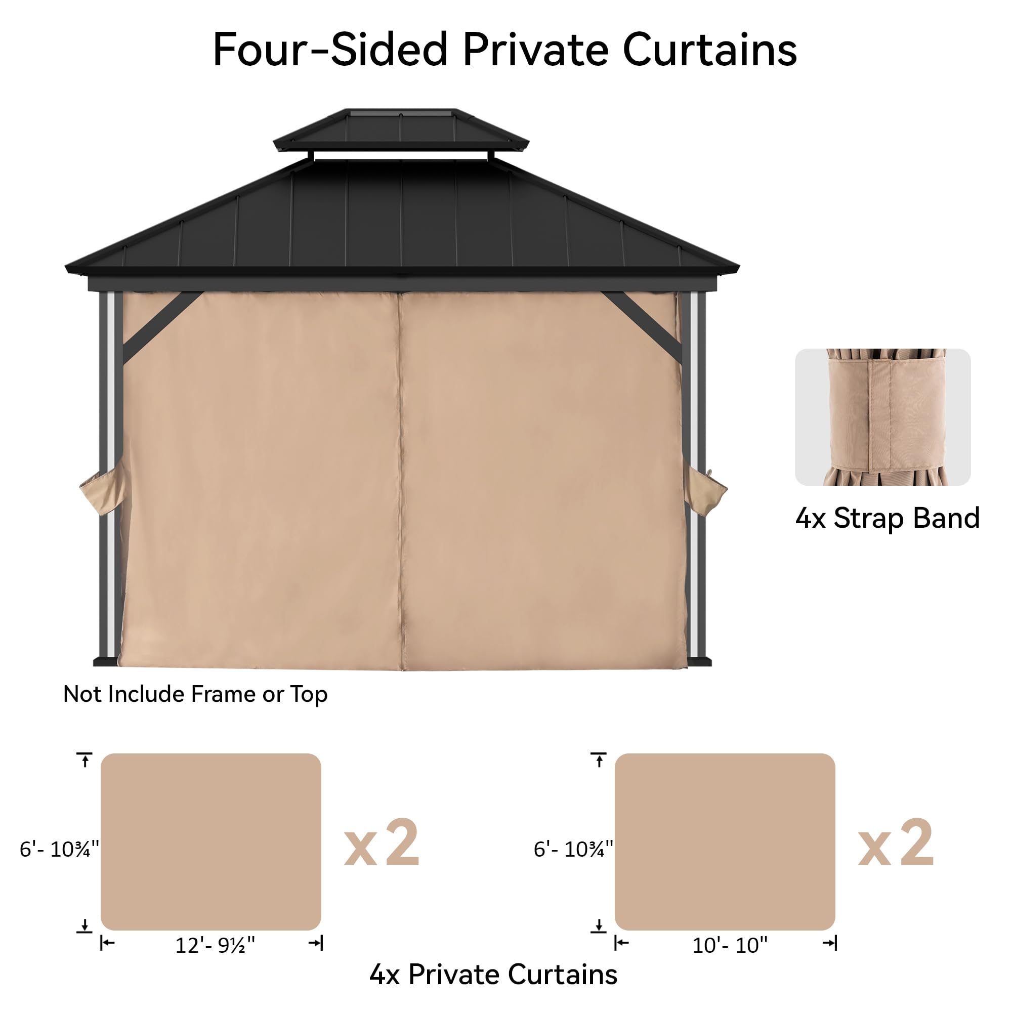 Covered Outdoor scale comparison with person showing true 11x13 fit and sizing benefit