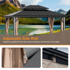 Covered Outdoor zipper and sliding hook detail showing easy attachment and smooth panel operation
