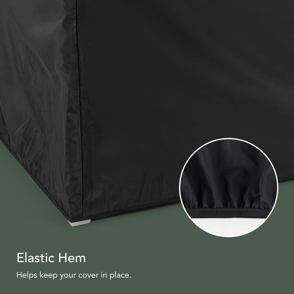Covermates beside a tape measure showing 98x40x46 size for accurate scale