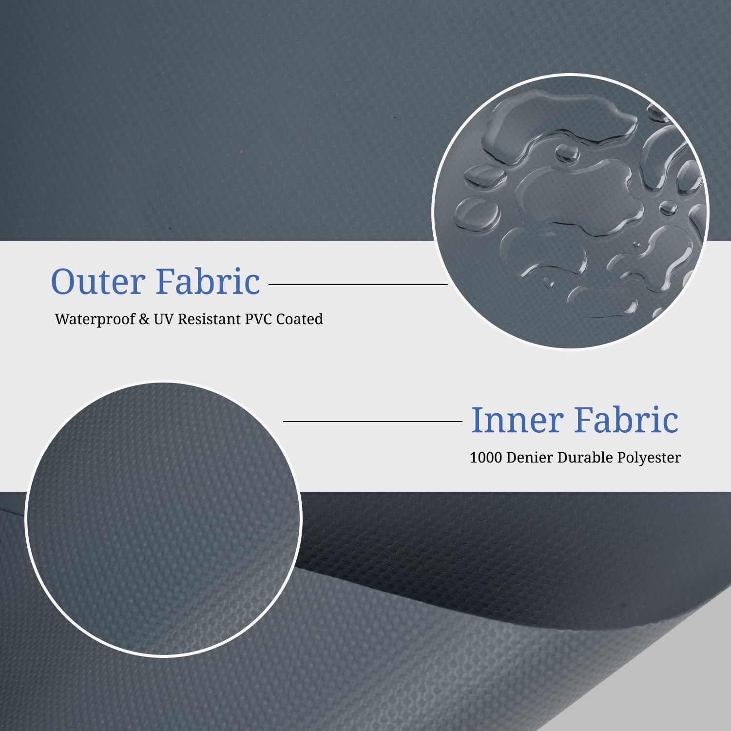 Covers & All elastic hem detail demonstrating snug fit and easy removal