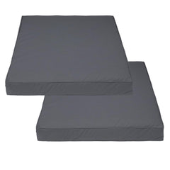 covers & all front view showing charcoal covers protecting cushions