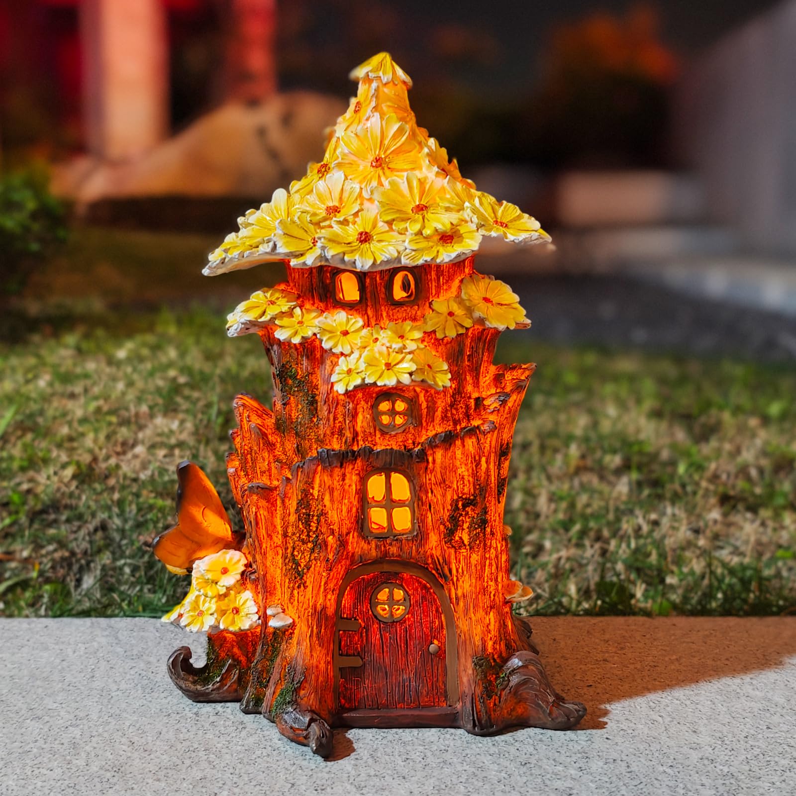 COWOS fairy house next to a hand showing compact size and easy placement
