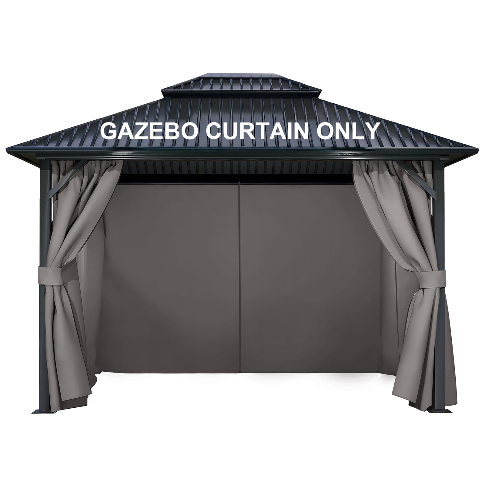 COWVIE front view of four-panel curtains showing full privacy and protection
