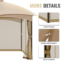 COWVIE netting installed on a gazebo illustrating coverage and visibility benefits