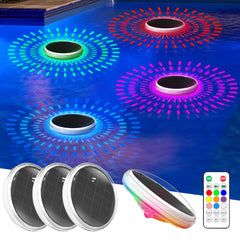 COXSENI front view of 4-pack floating lights showing compact design and easy setup