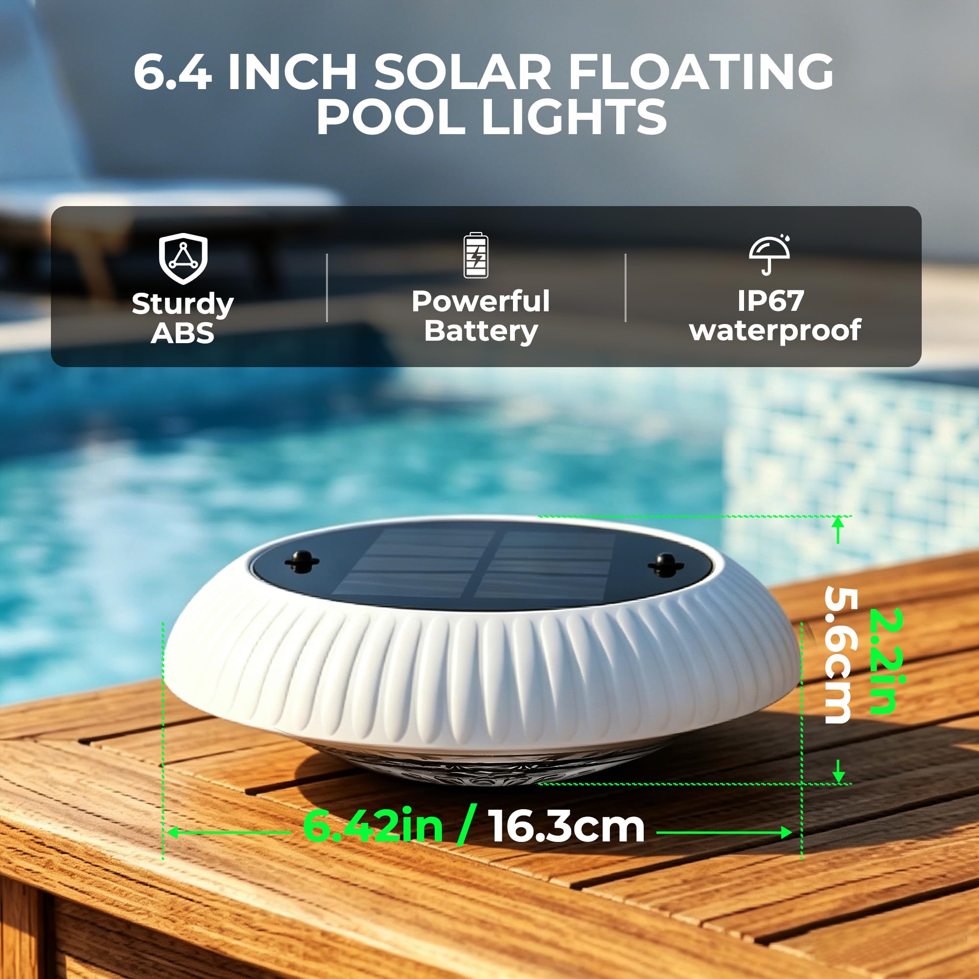 COXSENI on patio table near fountain showing decorative outdoor atmosphere boost