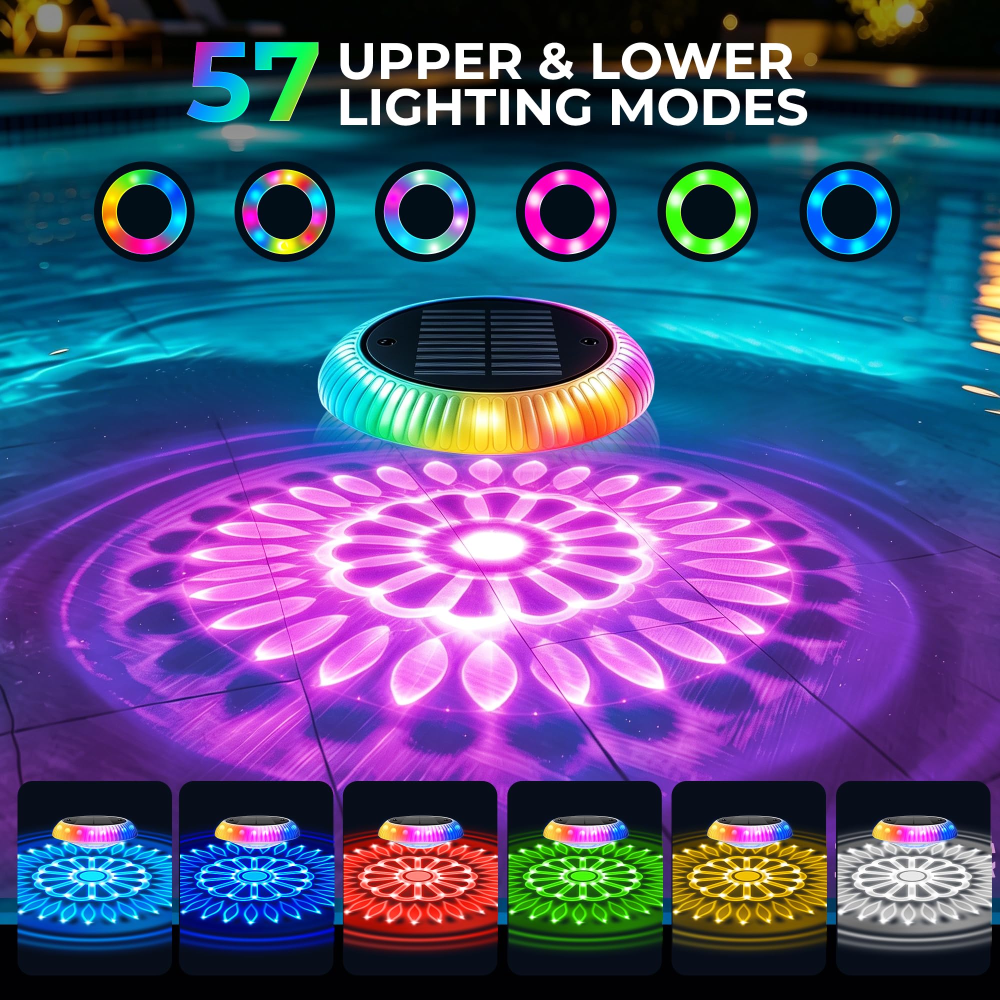COXSENI top-surface LED sparkle demonstrating vibrant RGB color and surface effect