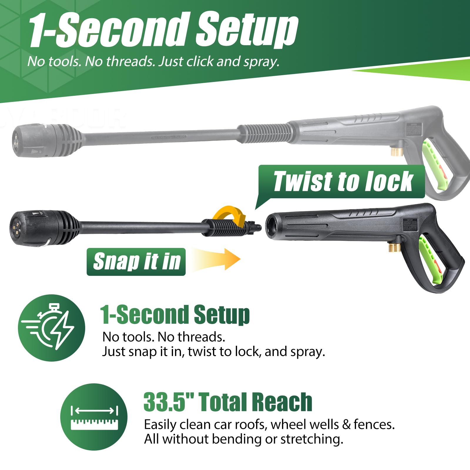 coyardor extension wand cleaning a gutter reaches high spots safely