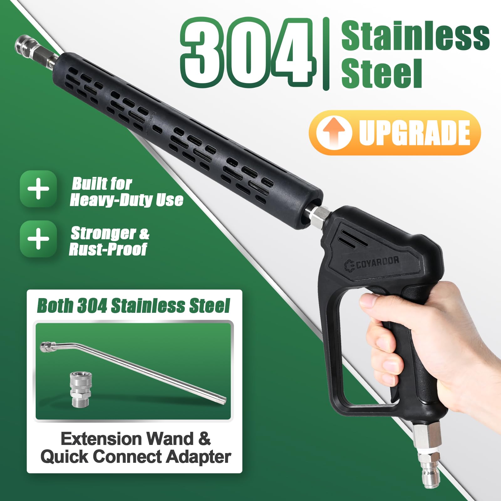 coyardor close-up of 304 stainless steel lance highlighting corrosion resistance and precise fit