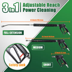 coyardor swivel inlet detail illustrating 360-degree rotation for tangle-free hose operation