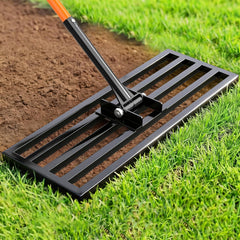 COZEER front view of leveling rake showing full head for efficient coverage
