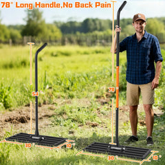 COZEER extended 78-inch handle detail reducing back strain and improving reach