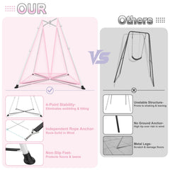 COZEER pod swing close-up of cotton canvas and reinforced stitching for safety