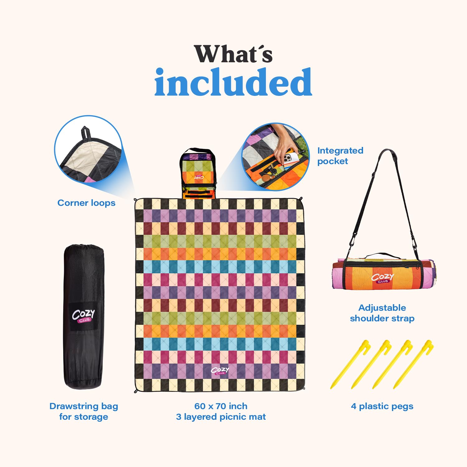 Cozy Club soft top texture resisting sand and providing seating comfort