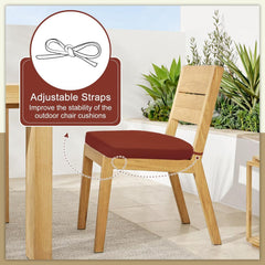 Cozyide adjustable strap detail securing cushion to chair for stability