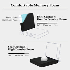 Cozyide foam cross-section showing memory and high-density layers for supportive seating
