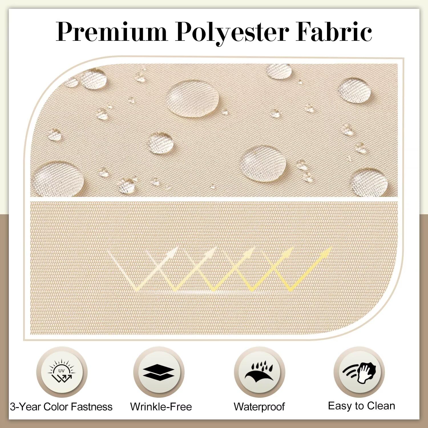 Cozyide close-up of polyester texture highlighting waterproof fabric and durable finish