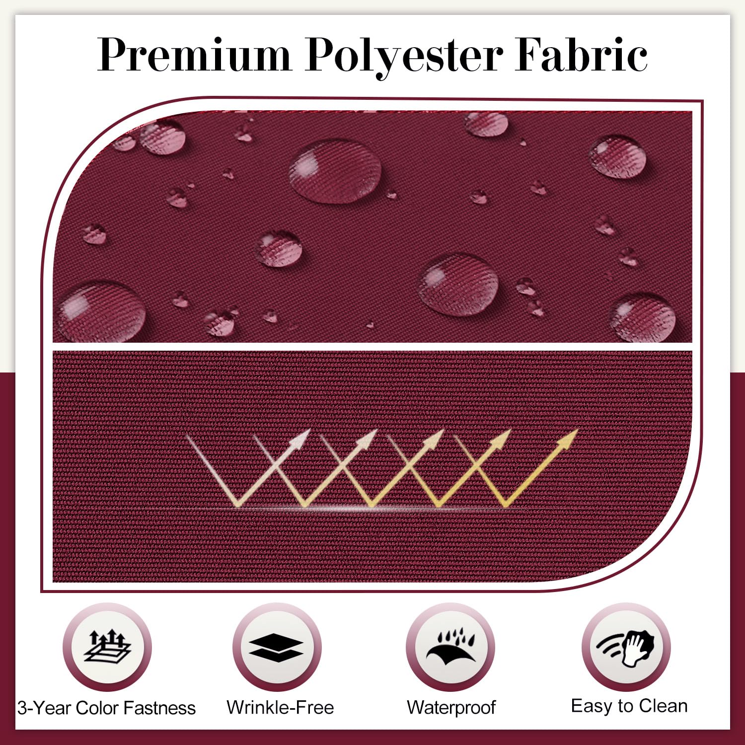 Cozyide close-up of polyester fabric texture highlighting water resistance and durability