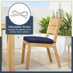 Cozyide cushion placed on patio chair for added comfort and stability benefit