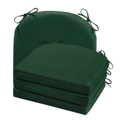 Cozyide front view of four dark green cushions showing neat fit and color
