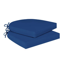 Cozyide front view of royal blue cushions showing neat finish and color